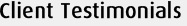 Client Testimonials